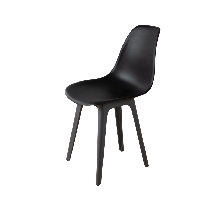 DERSTUHL Комплект стульев пластиковых 4 шт Plast Dark Grey Eames