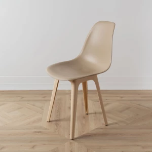 Второе фото. DERSTUHL Комплект стульев пластиковых 2 шт Plast Beige Eames