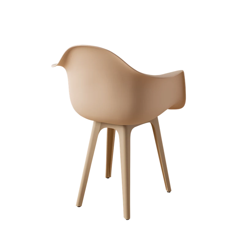 DERSTUHL Стул-кресло из пластика Plast Beige Eames (изображение №5)