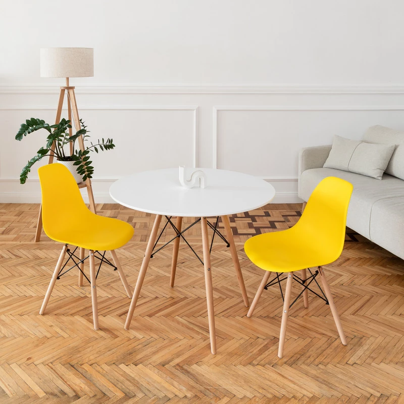DERSTUHL Комплект стульев пластиковых 4 шт Wood Eames (изображение №2)