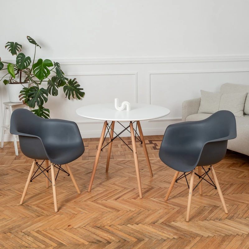 DERSTUHL Комплект стульев пластиковых 2 шт Wood Eames (изображение №2)