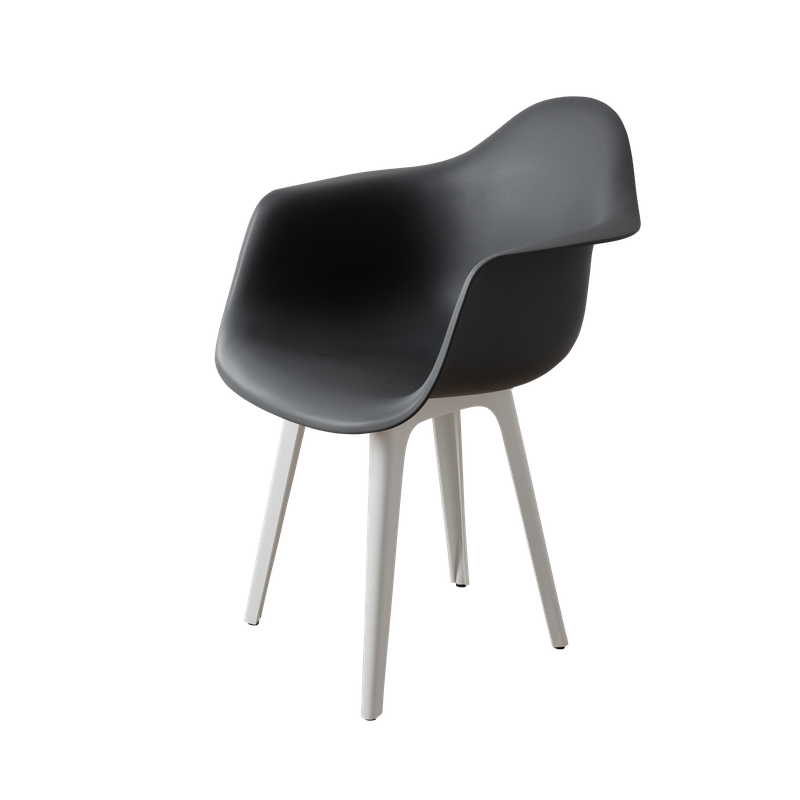 DERSTUHL Комплект стульев пластиковых 4 шт Plast White Eames