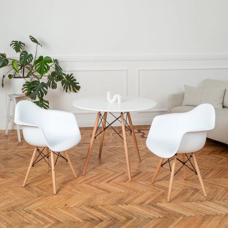 DERSTUHL Комплект стульев пластиковых 2 шт Wood Eames (изображение №2)