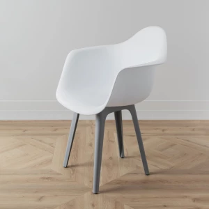 Второе фото. DERSTUHL Комплект стульев пластиковых 2 шт Plast Grey Eames