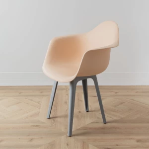 Второе фото. DERSTUHL Комплект стульев пластиковых 4 шт Plast Grey Eames