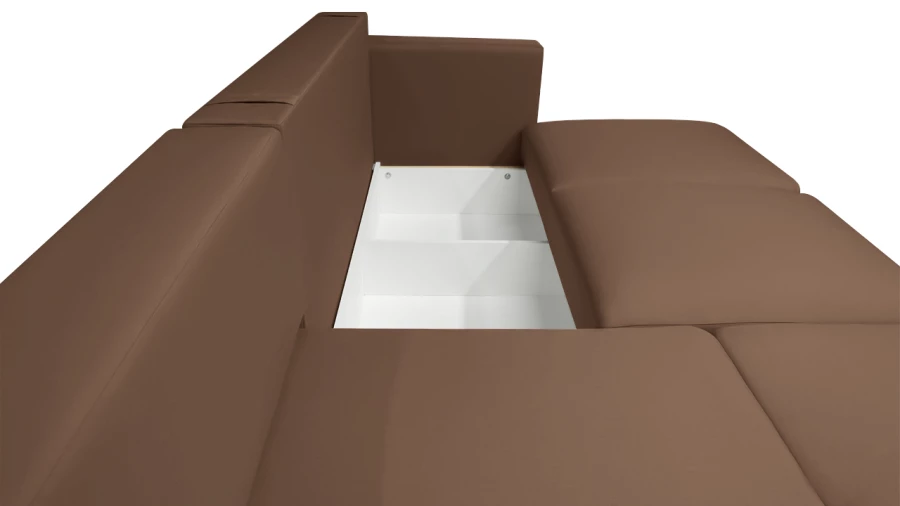 Угловой диван - аналог IKEA VIMLE, 236х190х95 см, коричневый (изображение №4)