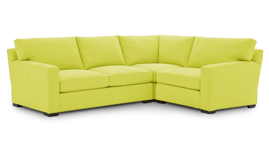 Угловой диван - аналог IKEA KIVIK, 237х191х90 см, желтый (изображение №1)