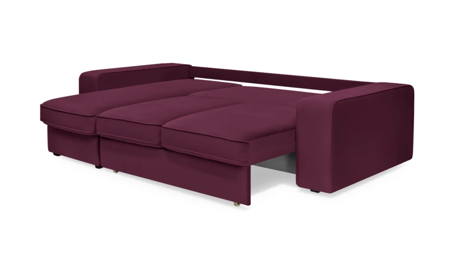 Угловой диван - аналог IKEA HOIMSUND, 247х153х90 см, фиолетовый (изображение №5)