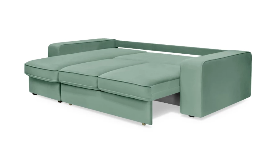 Угловой диван - аналог IKEA HOIMSUND, 247х153х90 см, бирюзовый (изображение №5)