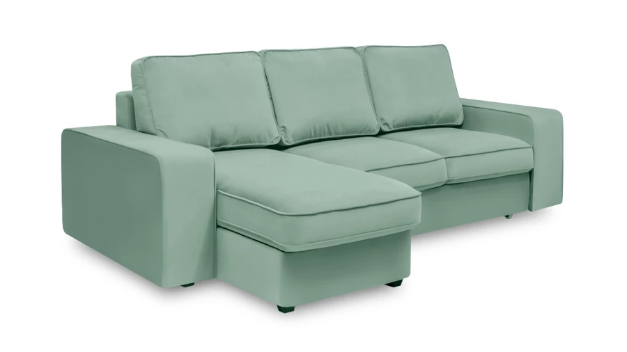 Угловой диван - аналог IKEA HOIMSUND, 247х153х90 см, бирюзовый (изображение №3)