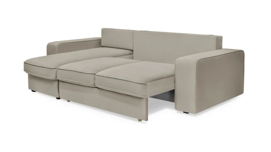 Угловой диван - аналог IKEA HOIMSUND, 247х153х90 см, бежевый (изображение №4)