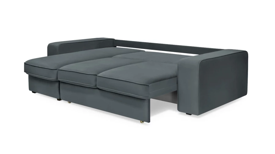 Угловой диван - аналог IKEA HOIMSUND, 247х153х90 см, серый (изображение №5)