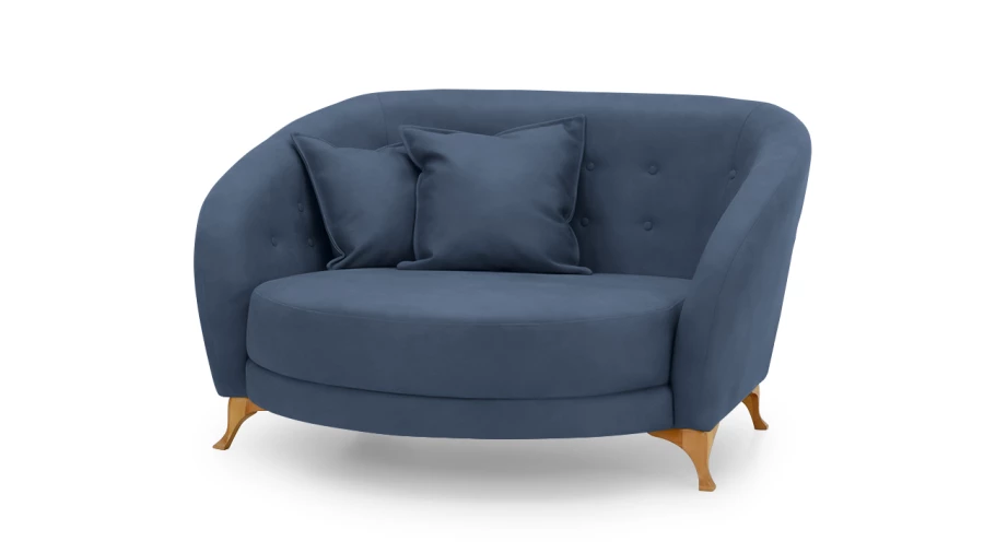 Диван - аналог IKEA ESSEBODA, 146х128х83 см, синий (изображение №8)