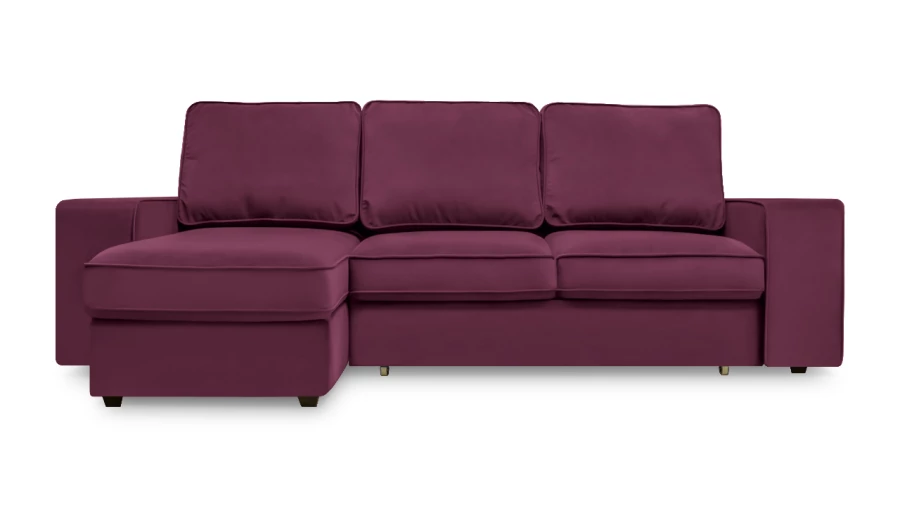 Угловой диван - аналог IKEA HOIMSUND, 247х153х90 см, фиолетовый (изображение №2)