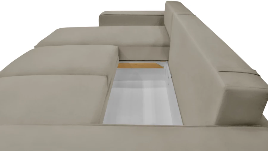 Угловой диван - аналог IKEA HOIMSUND, 247х153х90 см, бежевый (изображение №6)