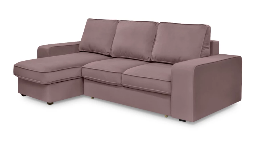 Угловой диван - аналог IKEA HOIMSUND, 247х153х90 см, сиреневый (изображение №1)