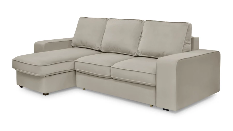 Угловой диван - аналог IKEA HOIMSUND, 247х153х90 см, бежевый (изображение №1)