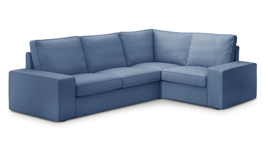 Угловой диван - аналог IKEA HOIMSUND, 246х201х90 см, синий (изображение №1)