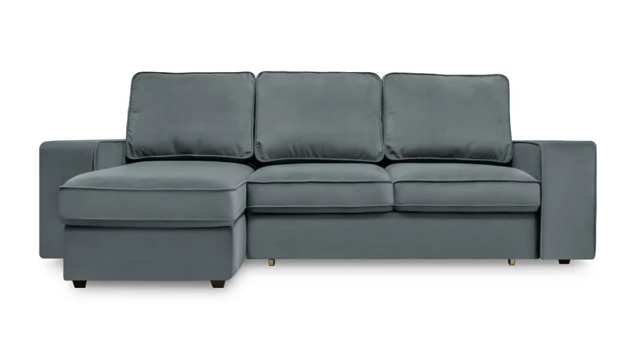 Угловой диван - аналог IKEA HOIMSUND, 247х153х90 см, серый (изображение №2)