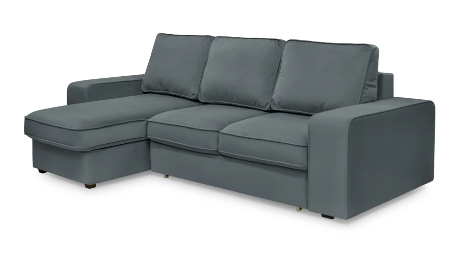 Угловой диван - аналог IKEA HOIMSUND, 247х153х90 см, серый (изображение №1)