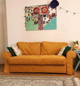 Второе фото. Чехол на двухместный диван ИКЕА Баккабру - OPHELIA