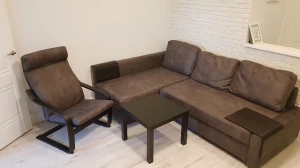 Второе фото. Чехол на диван угловой без спального места ИКЕА Фрихетэн - NEPTUN