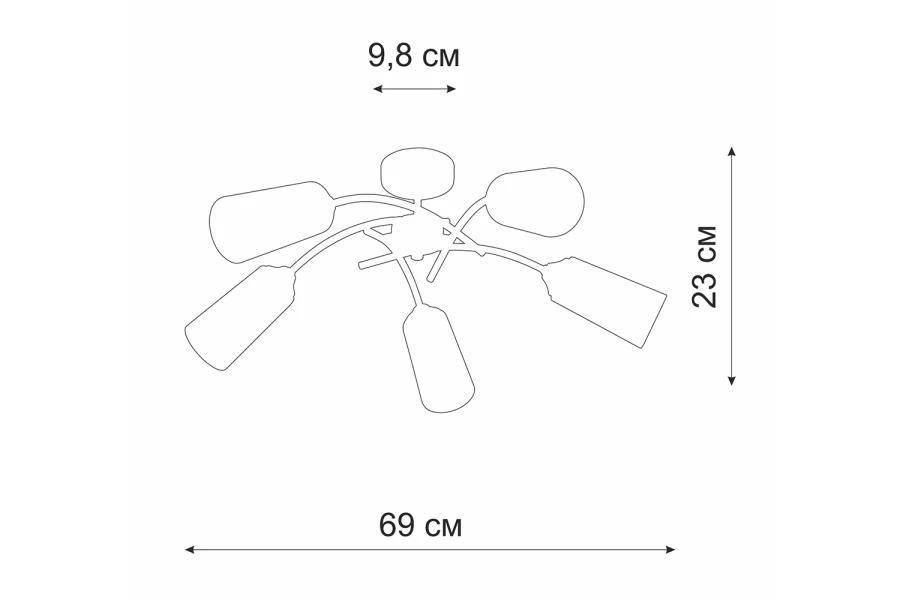 Люстра V2850-1/5PL (изображение №8)