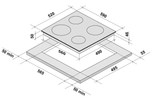 Второе фото. Электрическая панель KRONAsteel Laurel 60