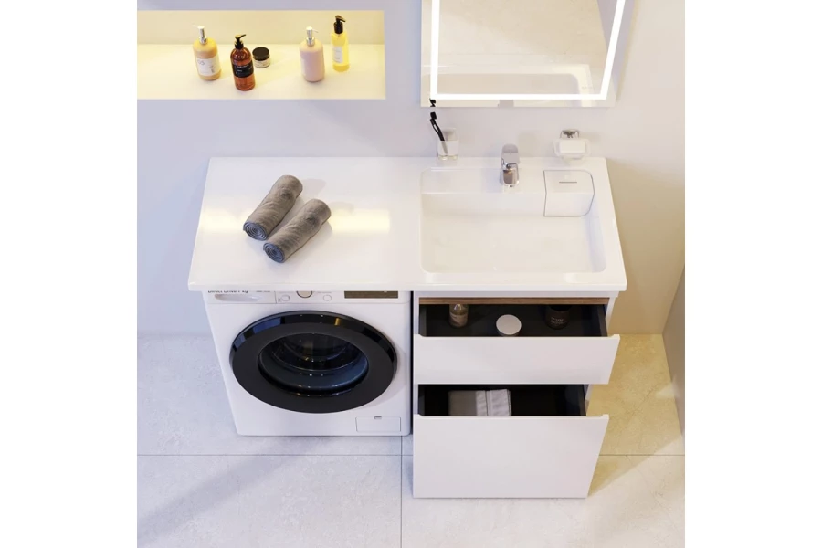 Раковина накладная AM.PM X-Joy над стиральной машиной (изображение №3)
