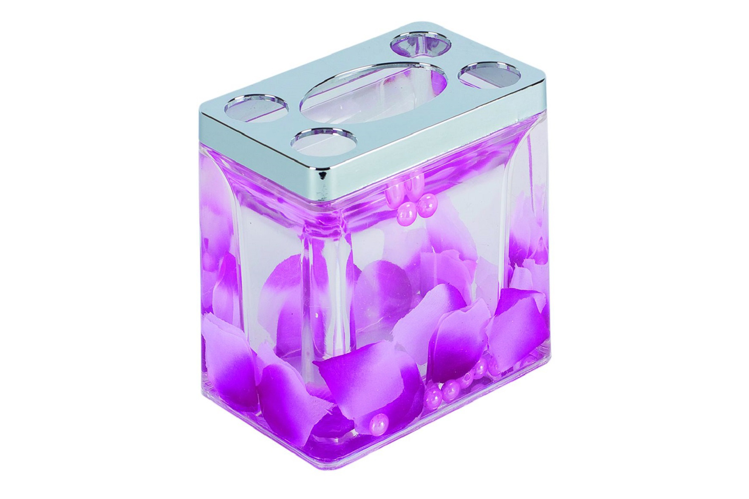 Подставка для зубных щёток АкваЛиния Фиолетовые лепестки
