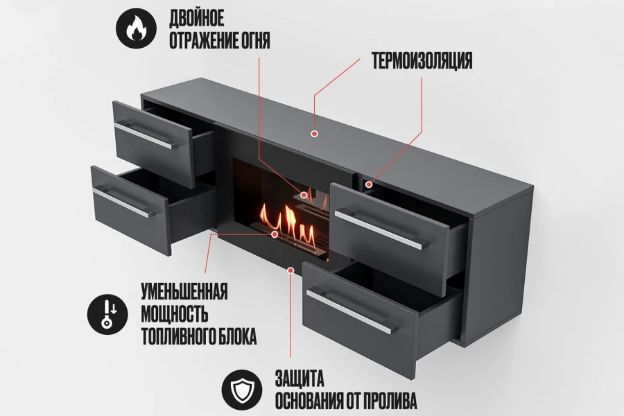 Тумба ТВ LUX FIRE Нева (изображение №2)