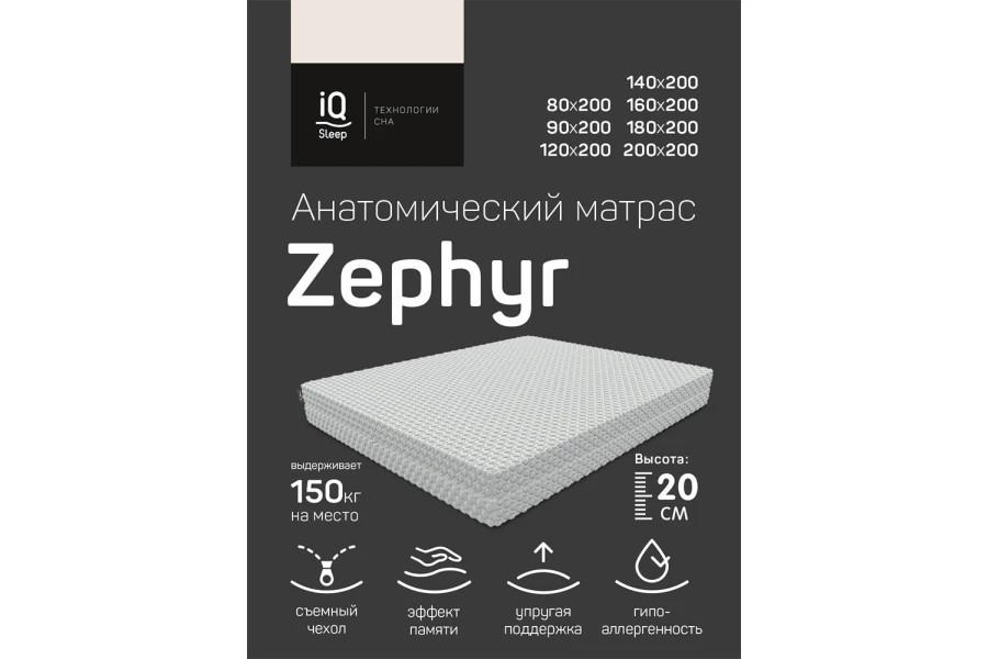 Матрас c чехлом IQ SLEEP Zephyr (изображение №2)