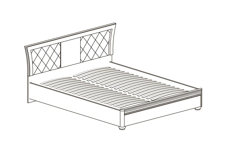 Кровать двойная без подъёмного механизма Лючия (изображение №2)