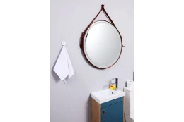 Зеркало на ремне Accent Brown Led 65х65 см