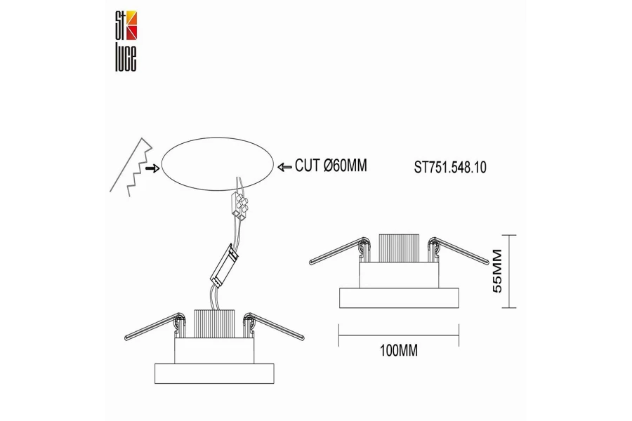 Светильник встраиваемый LED ST751 (изображение №4)