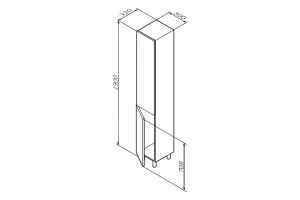 Второе фото. Шкаф-колонна AM.PM Gem напольный правый