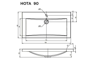 Раковина накладная 1Marka Нота New 90