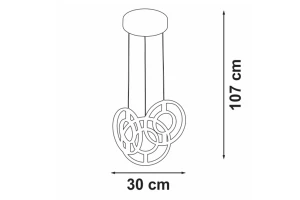 Второе фото. Светильник подвесной LED VITALUCE V4672-0/3S