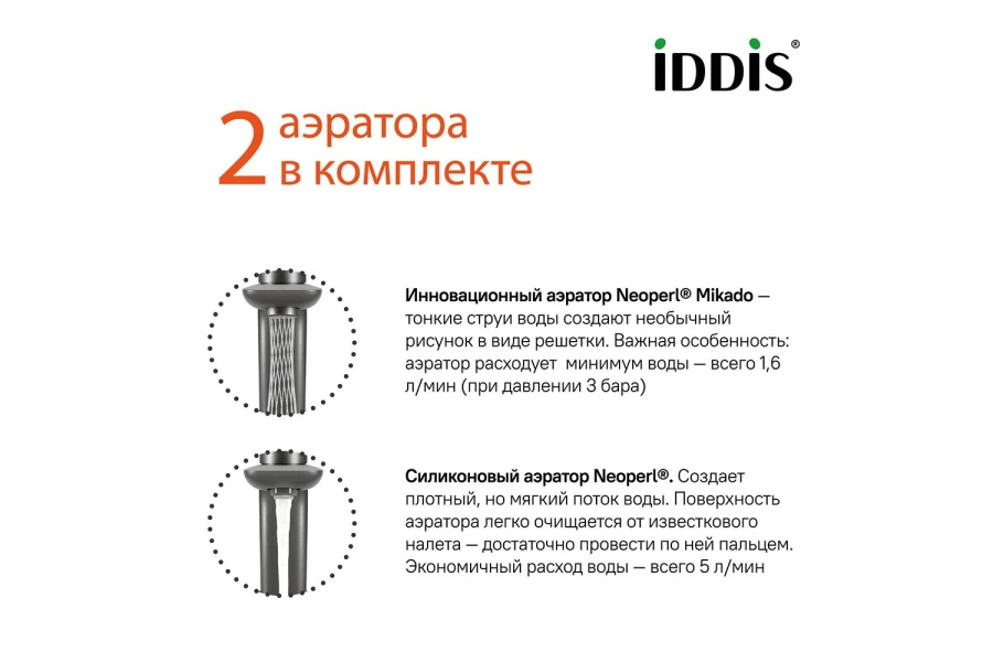 Смеситель для умывальника IDDIS Slide (изображение №12)