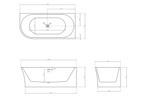 Второе фото. Ванна пристенная AB9257-1.7