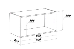 Антресоль для шкафа 2-дверного Лофт 80х39х42 см