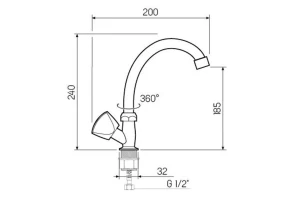 Второе фото. Смеситель для кухни SL119-270F