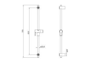 Второе фото. Стойка для душа IDDIS Ray