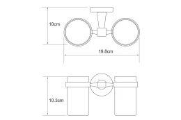 Подстаканник двойной настенный WasserKRAFT Isen