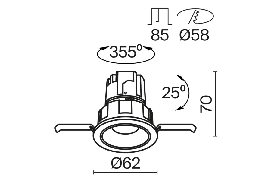 Светильник встраиваемый Downlight Wise (изображение №15)