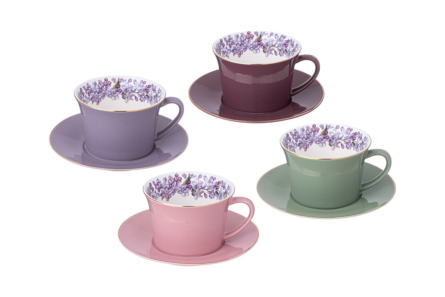 Кофейный набор на 4 персоны Lefard Lilac