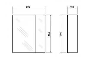 Второе фото. Зеркальный шкаф ORANGE Таис
