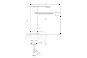 Второе фото. Смеситель для раковины ORANGE Vesper