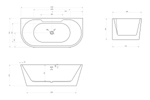 Второе фото. Ванна пристенная AB9296-1.5