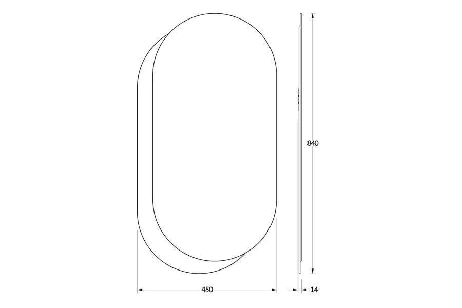 Зеркало настенное на стеклянном основании EVOFORM Double (изображение №4)